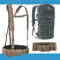 Backpacks, bags, belts and gear